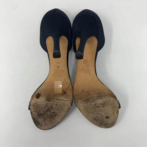 Giuseppe Zanotti Black Silk Sandals w/ Rhinestones - Picture 10 of 10